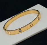 Golden Anti Tarnish 18K Pearl Kada with Stainless Steel